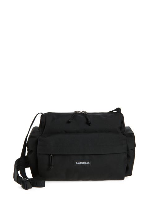 BALENCIAGA Balenciaga Small Explorer Multipocket Canvas Weekend Bag in Black at Nordstrom