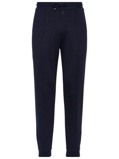 Brunello Cucinelli Pants With Crête Detail And Elasticated Zipper Cuffs