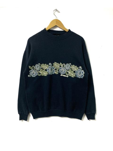 Other Designers Other - Local Motion Sweatshirt Flower Print Navy Large