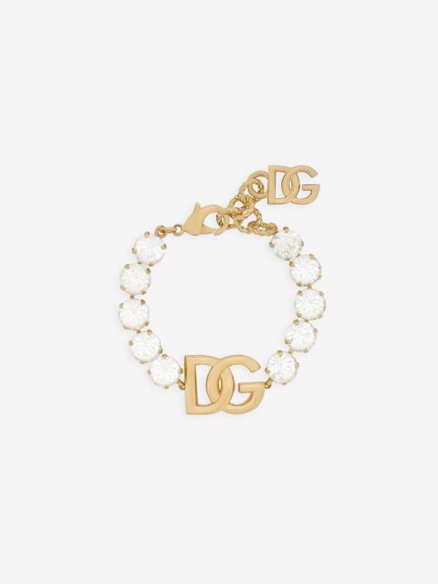 Dolce & Gabbana Bracelet with rhinestones and DG logo