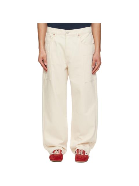 KENZO Off-White Kenzo Paris Cargo Monkey Fit Jeans