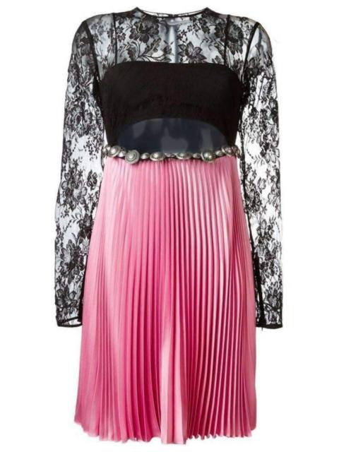 Other Designers Floral Lace Pleated Dress