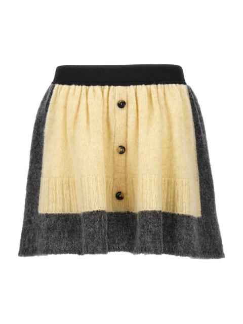 Two-tone Miniskirt
