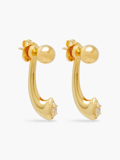 Zimmermann 12-karat gold-plated crystal earrings