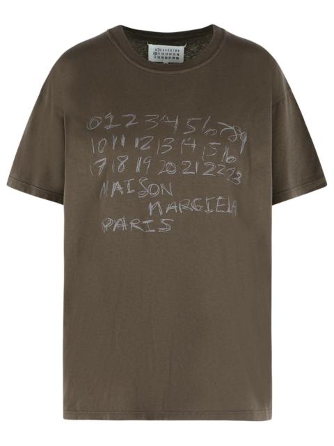 Maison Margiela Maison Margiela Dark Brown Cotton T-Shirt Women