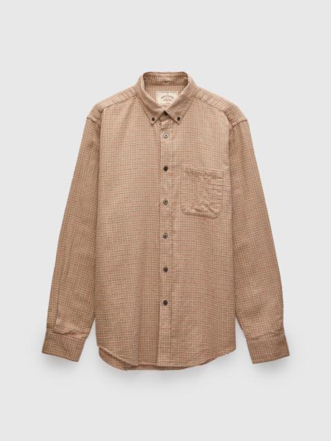 Portuguese Flannel Estudo Button-Up Shirt in Red