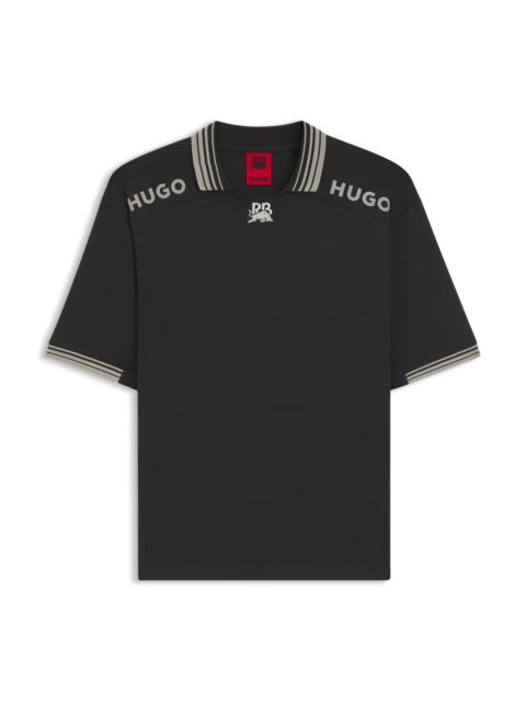 HUGO HUGO X RB POLO SHIRT WITH TIPPING AND LOGOS