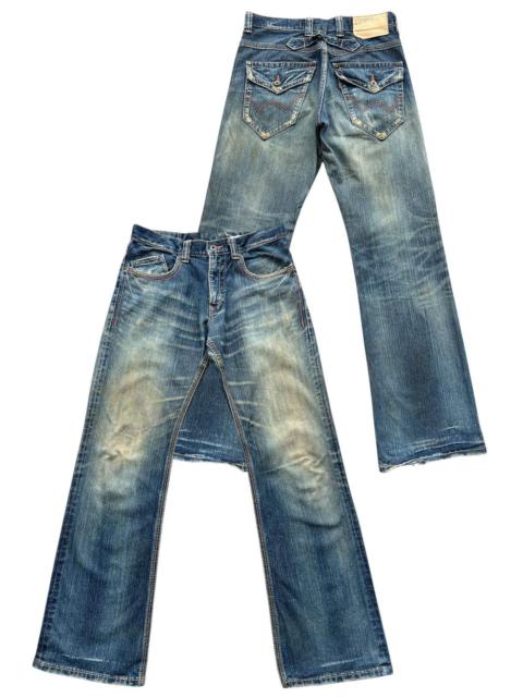 Other Designers Edwin Japan Distressed Mudwash Flare Denim Jeans 34x33