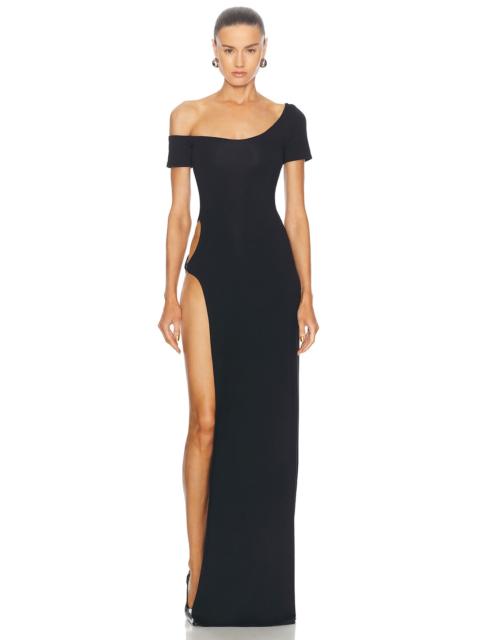 SID NEIGUM Side Cutout Off Shoulder Dress