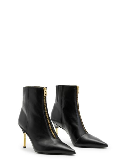 ALLSAINTS AllSaints Natasha Bootie in Black/warm Brass at Nordstrom
