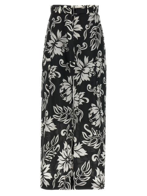 sacai Sacai Women Floral Print Trousers