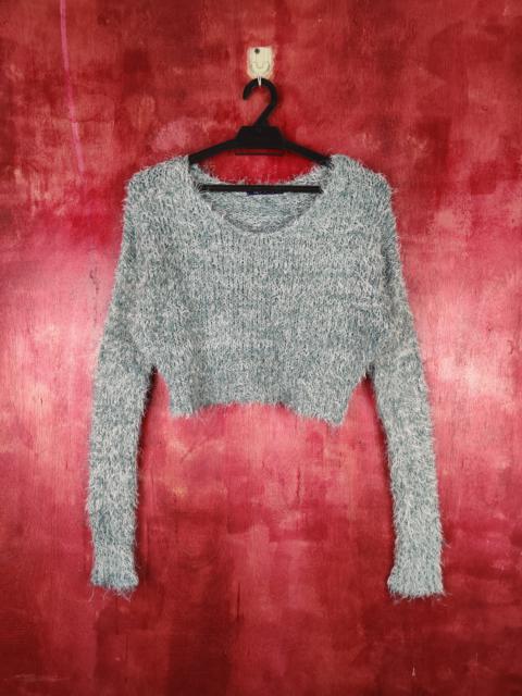 Other Designers Japanese Brand - Me Jane Baby Blue Shag Shaggy Fur Mohair Crop Tops #S804