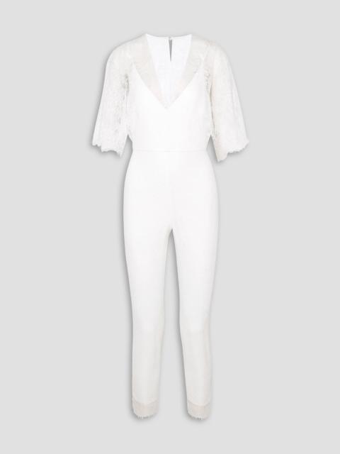 Other Designers Cropped lace jumpsuit