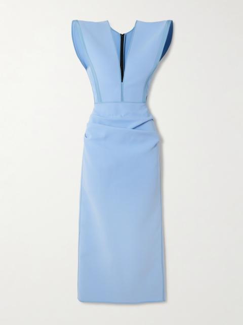 MATICEVSKI Wingtip Draped Crepe Midi Dress