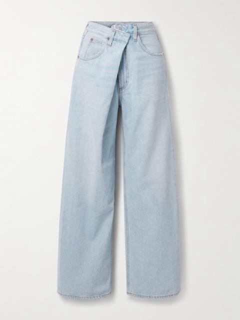 AGOLDE Vana Draped Low-rise Wide-leg Jeans