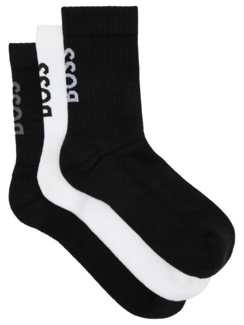 Boss Logo-intarsia Knitted Socks