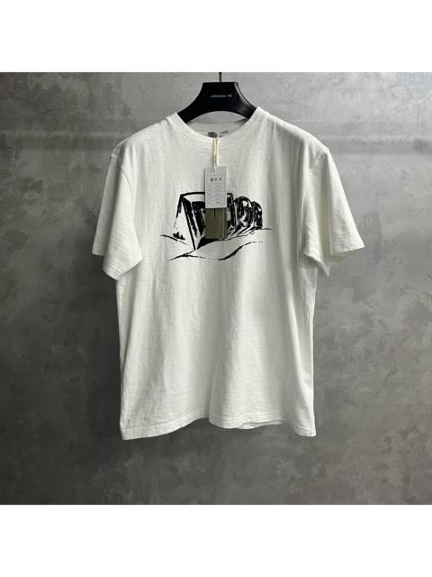 Dior Dior Off-White Crewneck Short-Sleeve T-Shirt with Front Logo Print