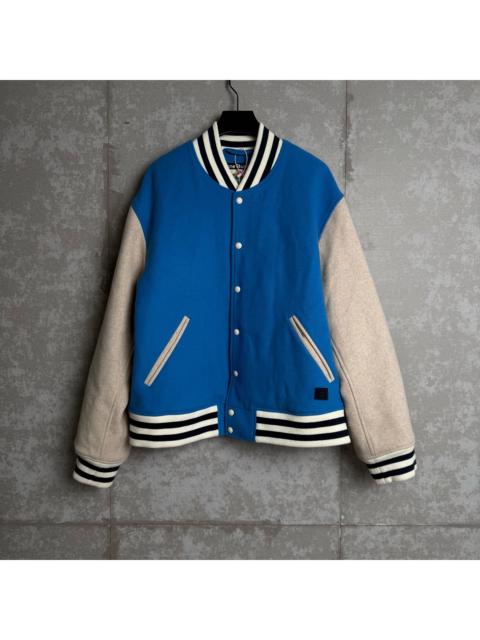 Acne Studios Acne Studios Blue Color-Block Varsity Jacket