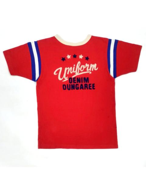 Other Designers Vintage - RARE! VTG DENIM DUNGAREE ROCKABILLY EMBROIDERED RETRO TEE