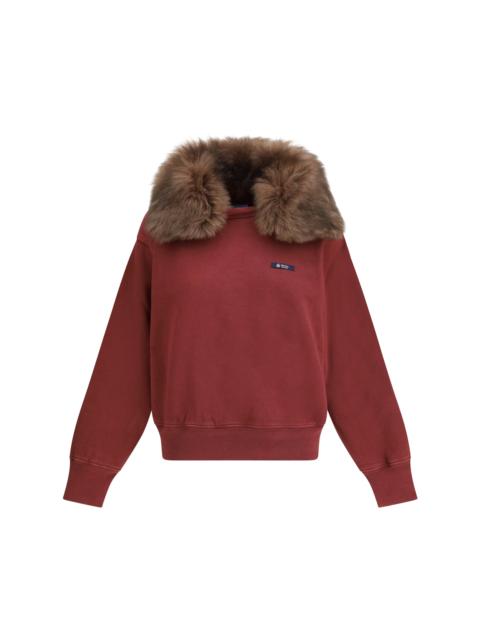 Prada Prada Sweatshirt With A Shearling Collar