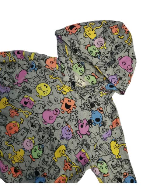 Other Designers Japanese Brand - Mr. Men Little Miss Cartoons OverPrint Hoodie Sweatshirt