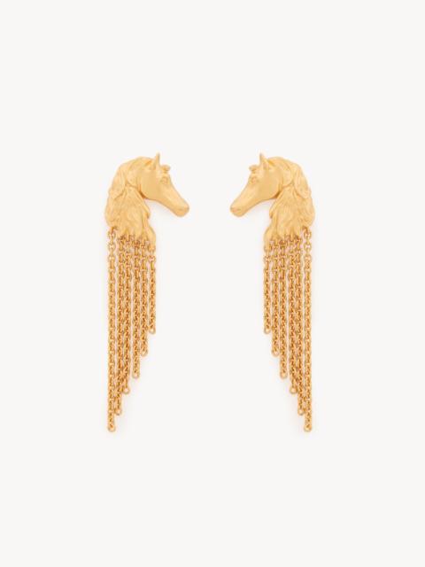 Chloé THE CHLOÉ CHAIN HORSE EARRINGS
