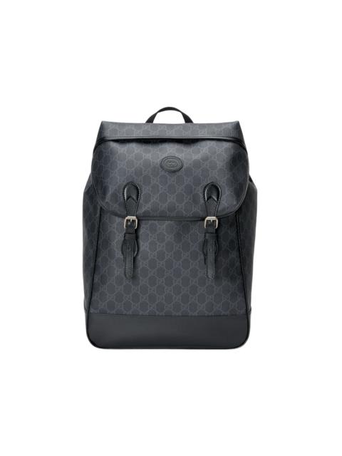 GUCCI Gucci Backpack Medium GG Supreme Canvas Black/Grey