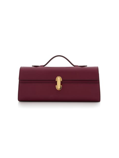 SAVETTE The Slim Symmetry Leather Pochette purple