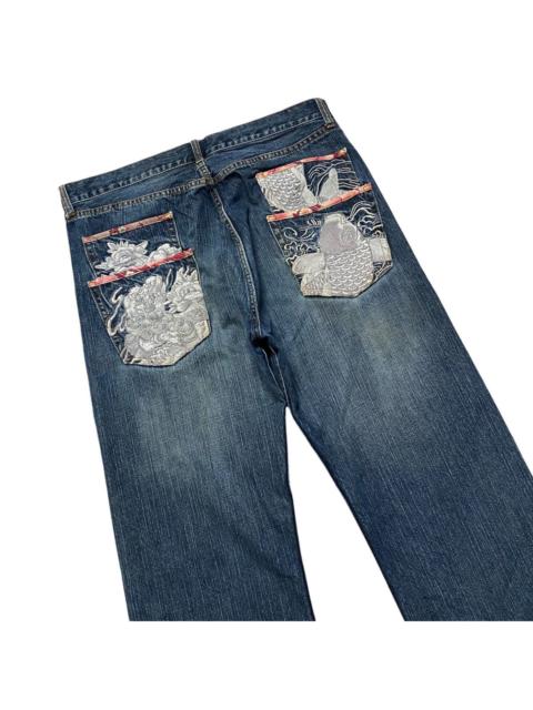 Vintage - Japanese Brand FishKoi Embroidery Denim MultiPocket Jeans