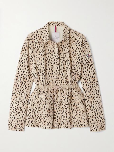 Moncler Saulon Appliquéd Animal-print Cotton-blend Canvas Jacket