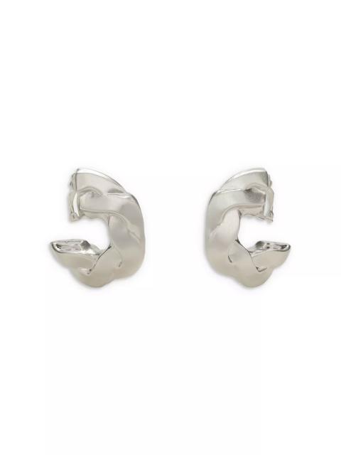 Cult Gaia Hammered Structural Large Clip On Hoop Earrings