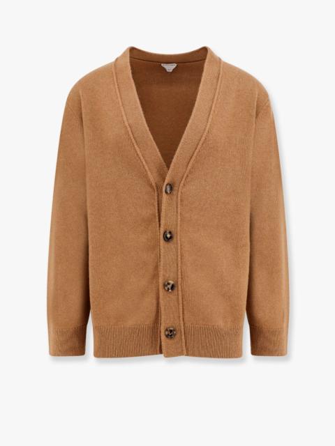 Bottega Veneta Bottega Veneta Cashmere Cardigan With Intrecciato Iconic Motif Leather  Details