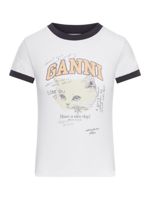 GANNI Ganni Women Cotton T-Shirt With Print