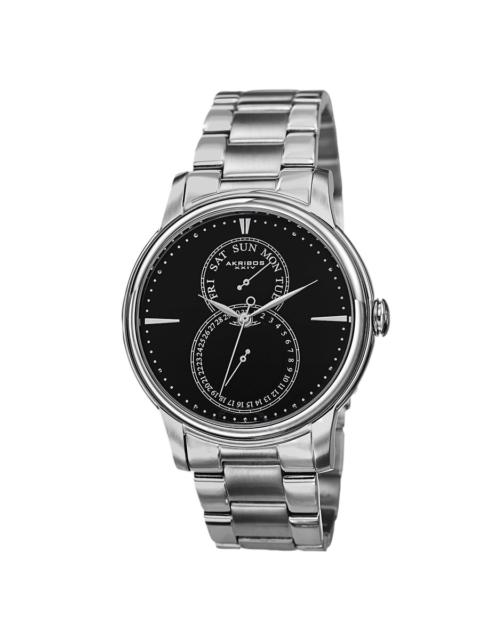 Other Designers Akribos XXIV Black Dial Stainless Steel Men's Watch AK728SSB