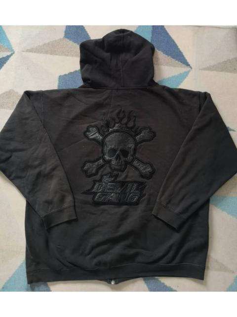 Other Designers Japanese Brand - Devils Gangs Embroidered Logo Hoodie