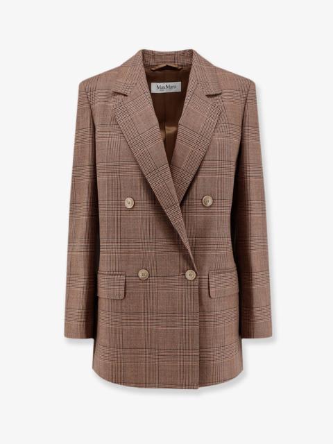 Max Mara Max Mara Women Mxmastrale Wool Blazer With Prince Of Wales Pattern