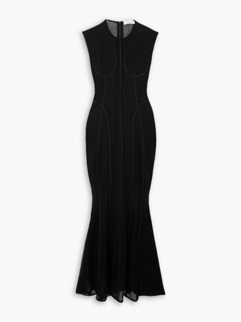 NINA RICCI Paneled cotton-blend maxi dress