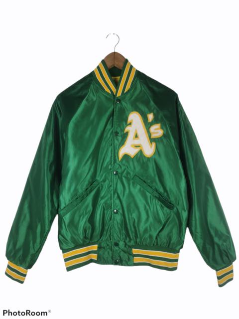 Other Designers Vintage - Vintage Oakland Athletics A's Starter Satin Bomber Jacket