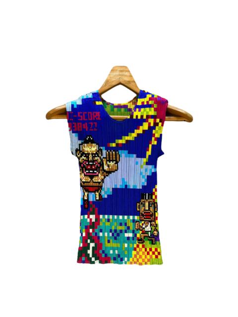 Other Designers Very Rare - Pleats Please Digital Game Graphic Overprint Tops #A32-0730