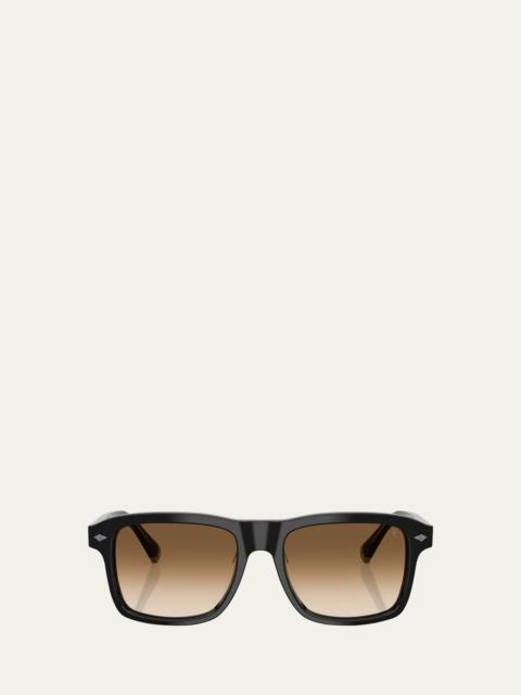 Men's BC4014S Acetate Rectangle Sunglasses