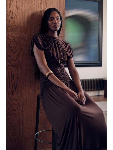 KAREN MILLEN Premium Ruched Jersey Maxi Dress