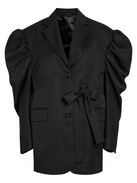 Simone Rocha Simone Rocha Puff Sleeve Belted Gabardine Jacket