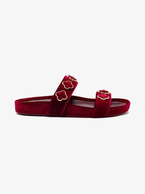 Larroudé Milan Piccolo Slide In Wine Velvet