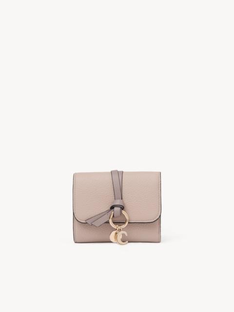 Chloé SMALL ALPHABET TRI-FOLD IN GRAINED LEATHER