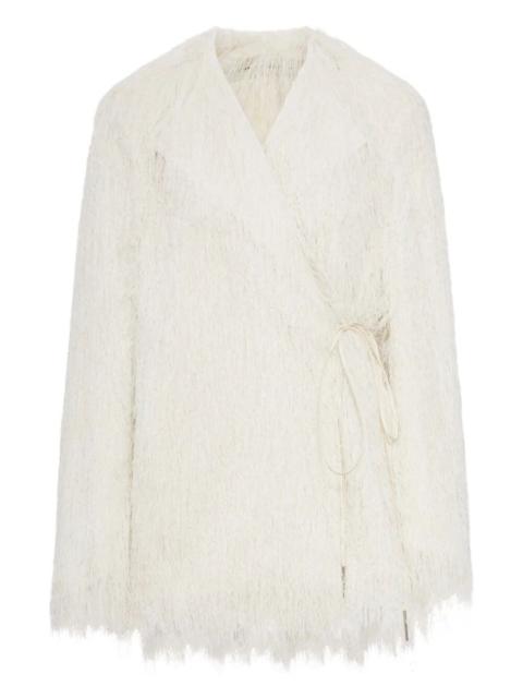 Dries Van Noten Introducing the "RIVLA SHORT 2031" FRINGED JACKET by DRIES VAN NOTEN, a stunning addition to your wa