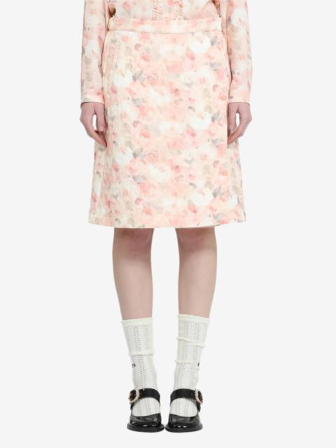 N°21 ABOVE-THE-KNEE WRAP SKIRT WITH FLORAL PRINT