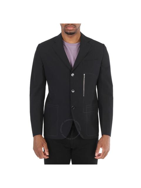 Hermès Hermes Black Wool And Silk Blazer Jacket