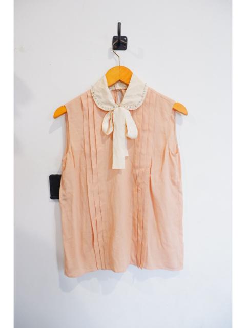 Miu Miu MIU MIU Beaded Silk Blouses Sleeveless