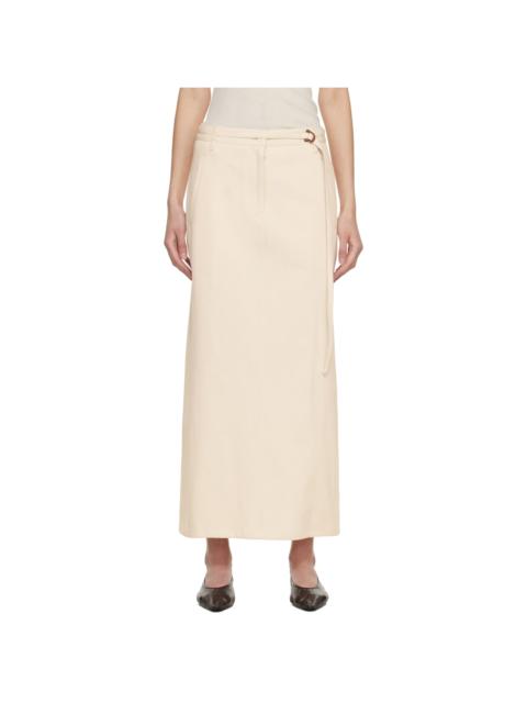 LE17SEPTEMBRE Off-White Tessa Belted Maxi Skirt