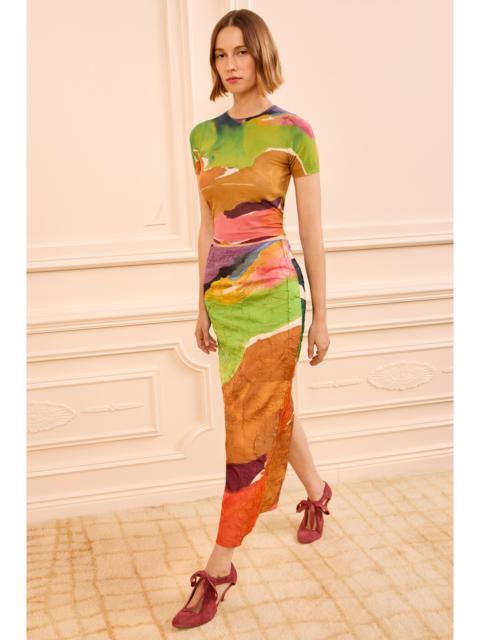 ULLA JOHNSON Inez Satin Pencil Skirt